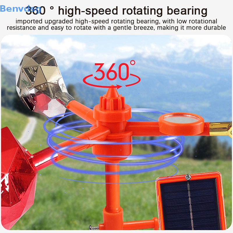 Benvdsg &gt; a-Bird Deterrent Deterrent Bằng Giọng Nói Năng Lượng Mặt Trời, Rhombic Polygon Phản Quang