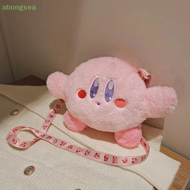 Abongsea Túi Đeo Chéo Hình Ngôi Sao Kirby Nhồi Bông Đáng Yêu Đựng Điện Thoại Di Động / Tiền Xu Cho Nữ