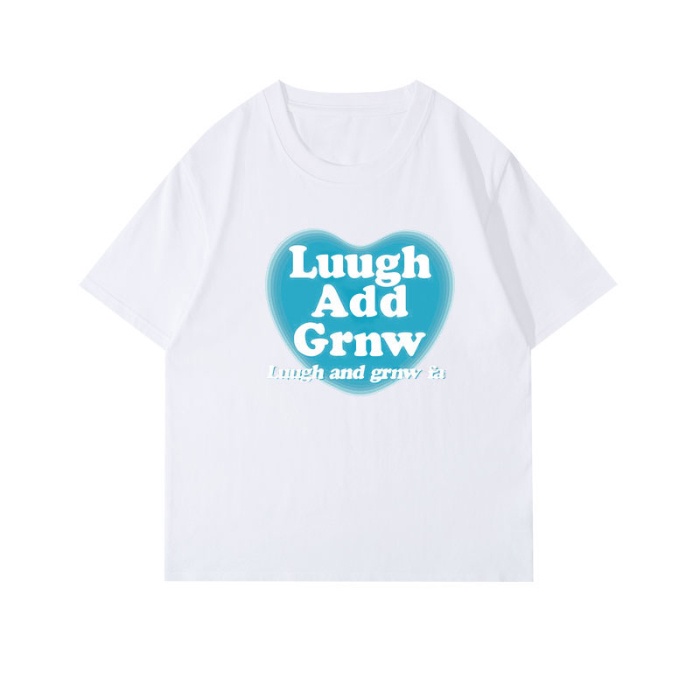 Áo Thun 100% Cotton Tay Ngắn Cổ Tròn In Họa Tiết Phong Cách Hàn Quốc Cho Nữ