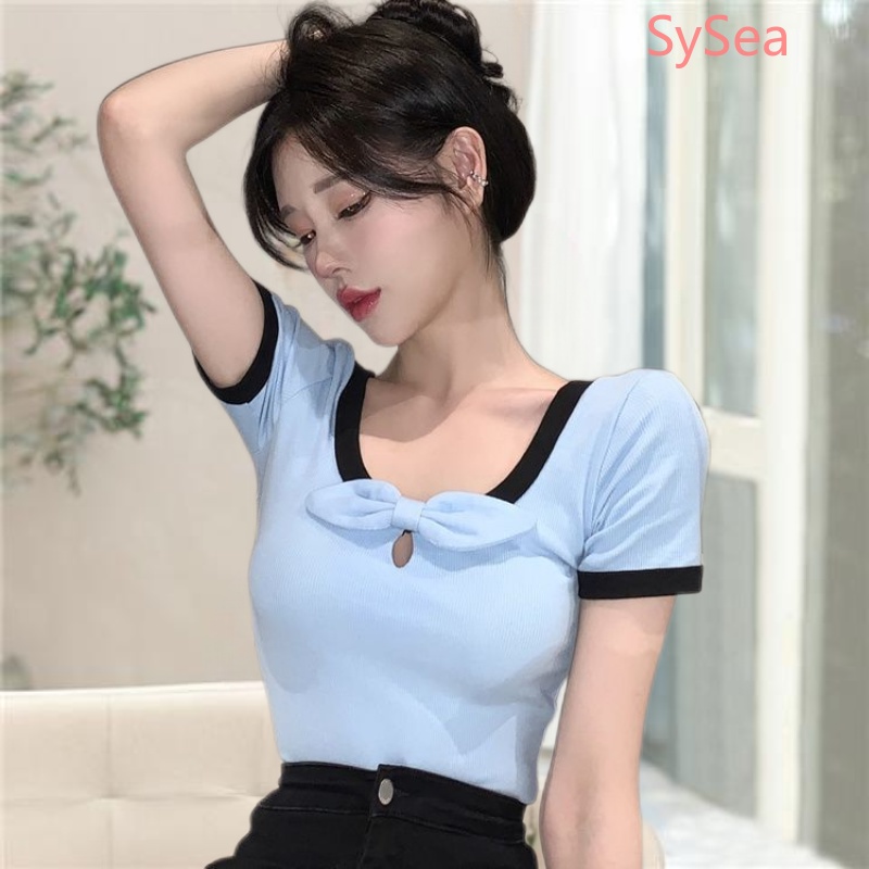 Áo Thun Nữ Ngắn Tay Cổ Tròn Thời Trang Hàn