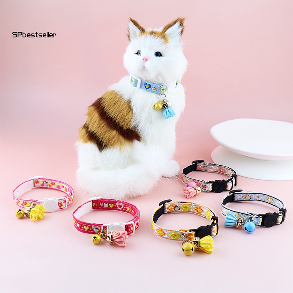 Vòng Cổ Polyester Thiết Kế Tua Rua Dễ Điều Chỉnh Chống Thất Lạc Cho Thú Cưng