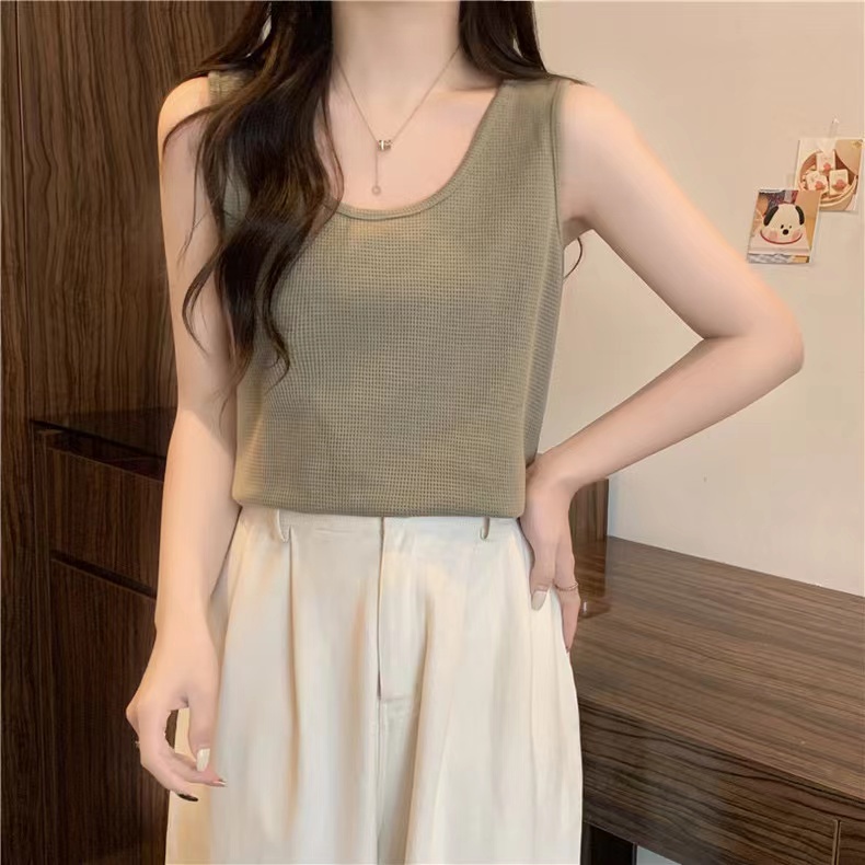 Áo SUXI không tay dáng rộng đơn giản thời trang mùa hè cho nữ