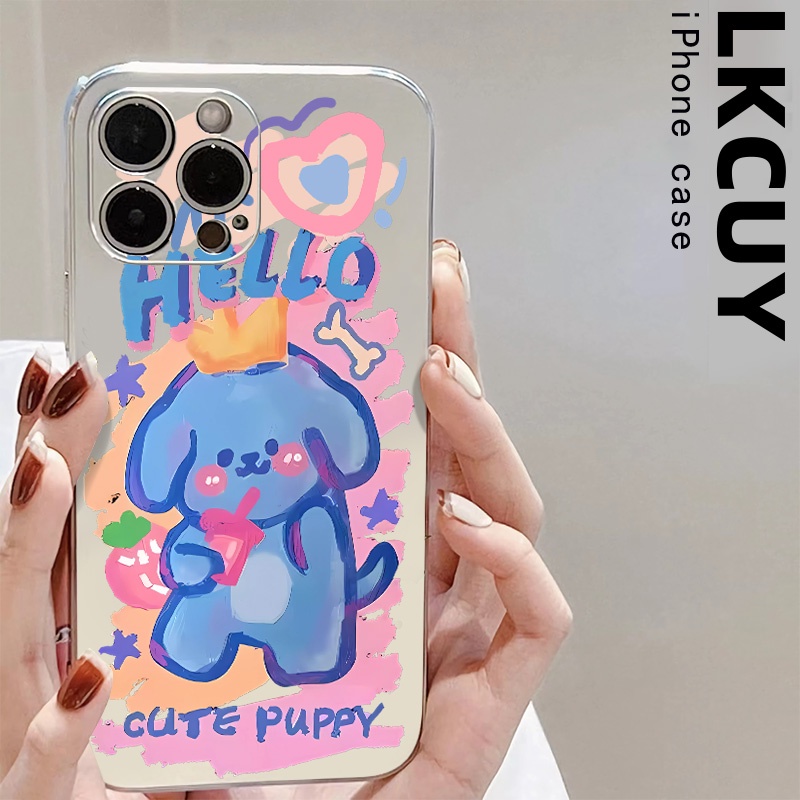 Ốp Điện Thoại Silicon TPU Mềm Mạ Điện Hình Thú Dễ Thương Chống Sốc Cho IPhone 14 13 12 11 Pro XS Max XR X 8 + 7 6S Plus