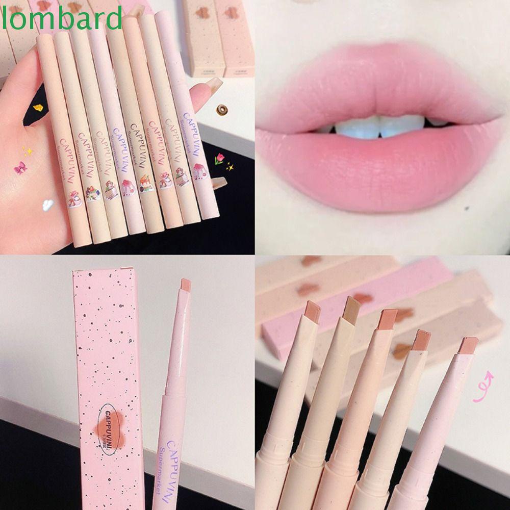 Son Môi Kiêm Bút Kẻ Viền Môi Không Thấm Nước Chống Dính Cốc Trang Điểm Cho Nữ