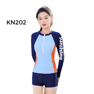 Bộ bơi nữ tay dài quần đùi KN202