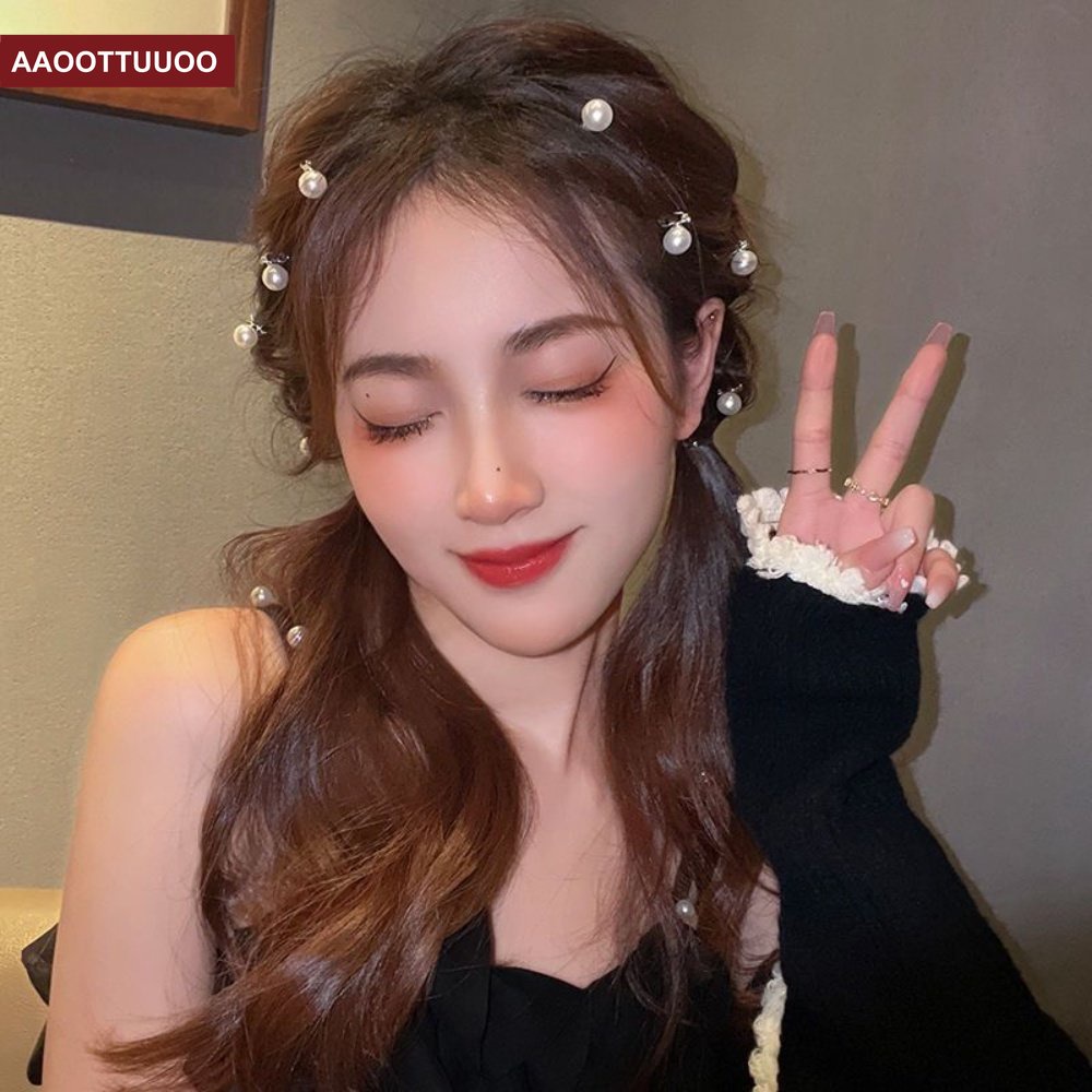 Bộ 5 Kẹp Tóc Đính Ngọc Trai Siêu Cổ Tích Cho Đám Cưới / Tiệc / Dating / Lấy Ảnh Cùng Phong Cách