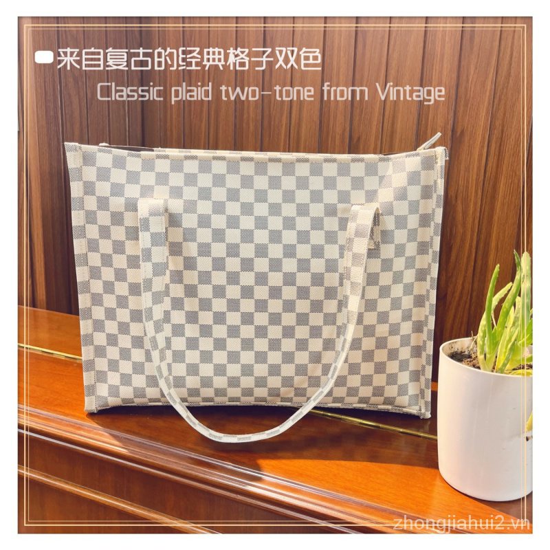 Túi Tote Da Thật Cao Cấp Sức Chứa Lớn Phong Cách Cổ Điển Phổ Biến Cho Nữ