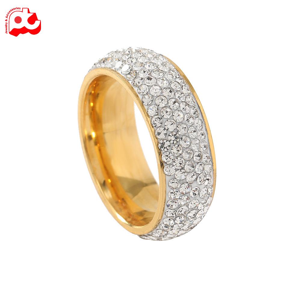 Nhẫn Nam Nữ Cao Cấp Titan Đính Đá Lấp Lánh Thời Trang Thép Không Gỉ trangsucpt - Nhẫn Dring PTNNA32 3T