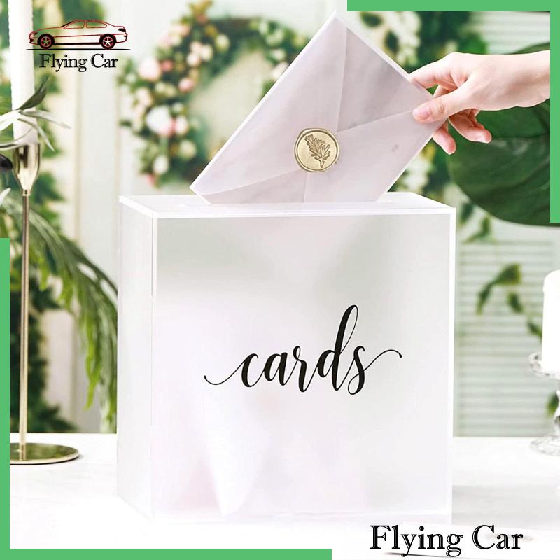 Hộp Đựng Tiền / Thẻ Bằng Acrylic Trong Suốt Cỡ Lớn Lzdjfmy2 Tiện Dụng Cho Tiệc Cưới