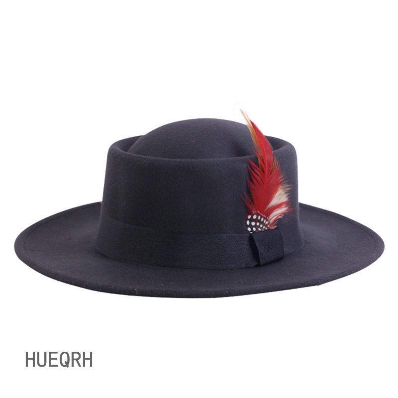 Nón Fedora Đính Lông Vũ Sang Trọng Cho Nam Nữ