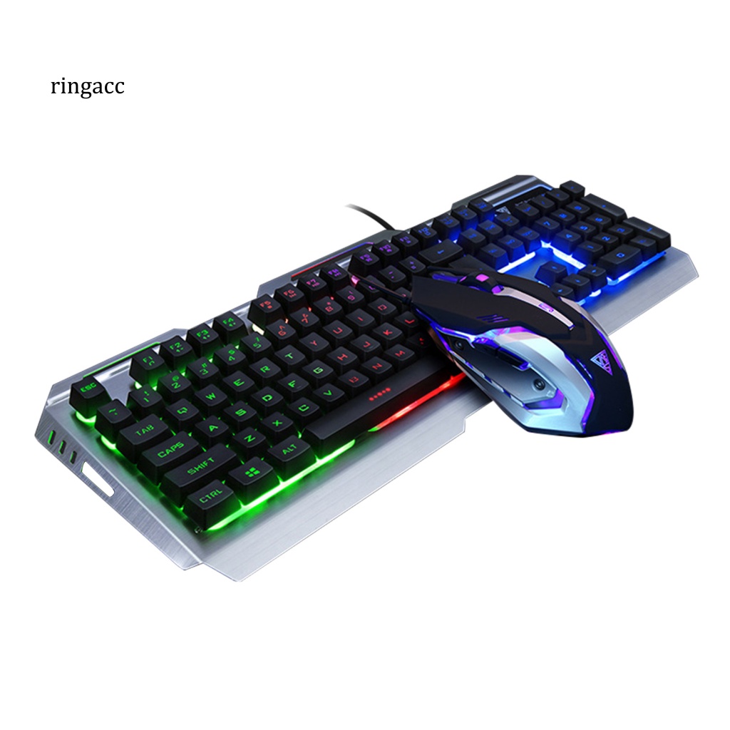 1 Bộ Bàn Phím V1 RGB 3200DPI Nhỏ Gọn Có Đèn Nền Cho PC