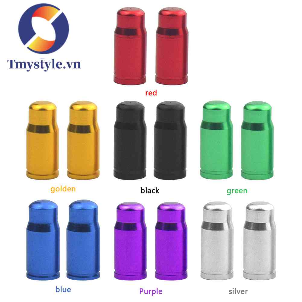 2 Nắp Van Xe Đạp Bằng Hợp Kim Nhôm