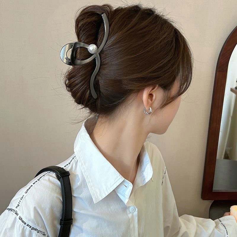 Kẹp Tóc Càng Cua Đính Đá Và Ngọc Trai Hình Nốt Nhạc Sang Trọng Cho Nữ dreamdiary