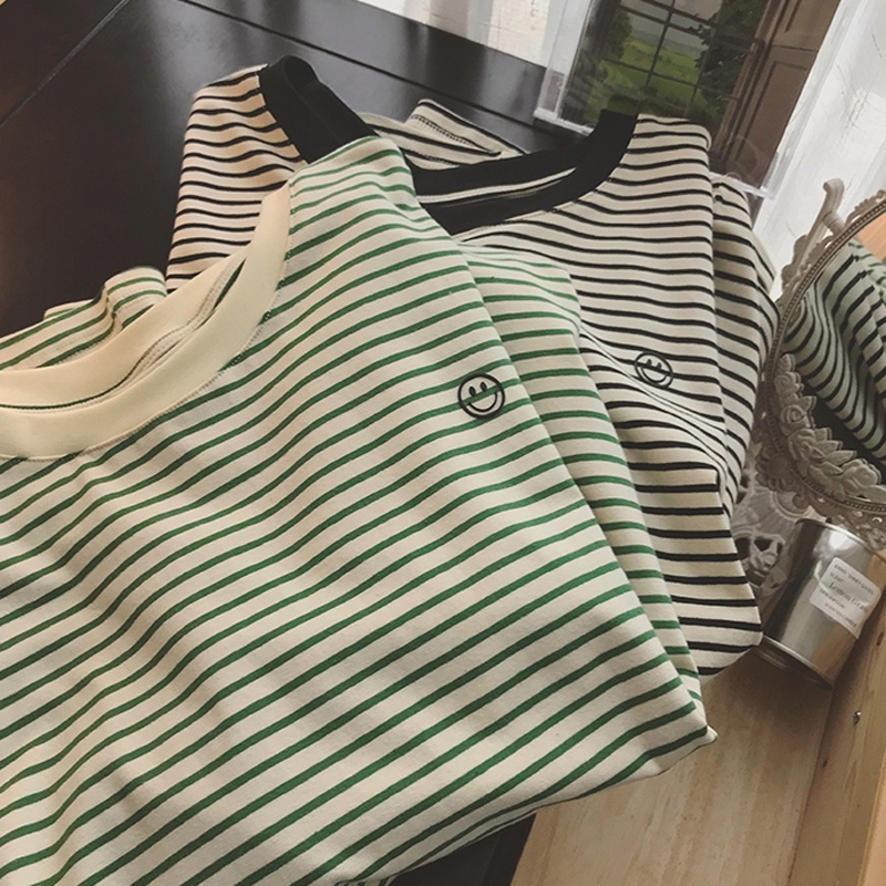 NRVP Áo Thun Nữ Ngắn Tay In Chữ Phong Cách Hàn Quốc