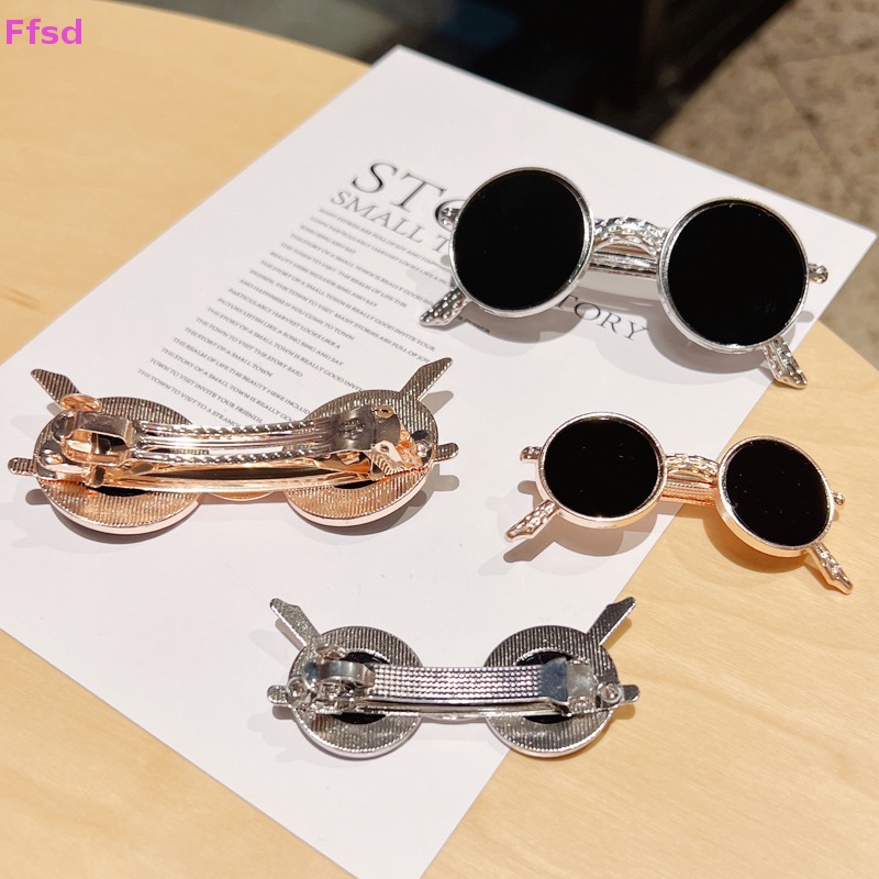 Kẹp Tóc Hình Mắt Kính Bằng Kim Loại Thanh Lịch Sáng Tạo Cho Nữ