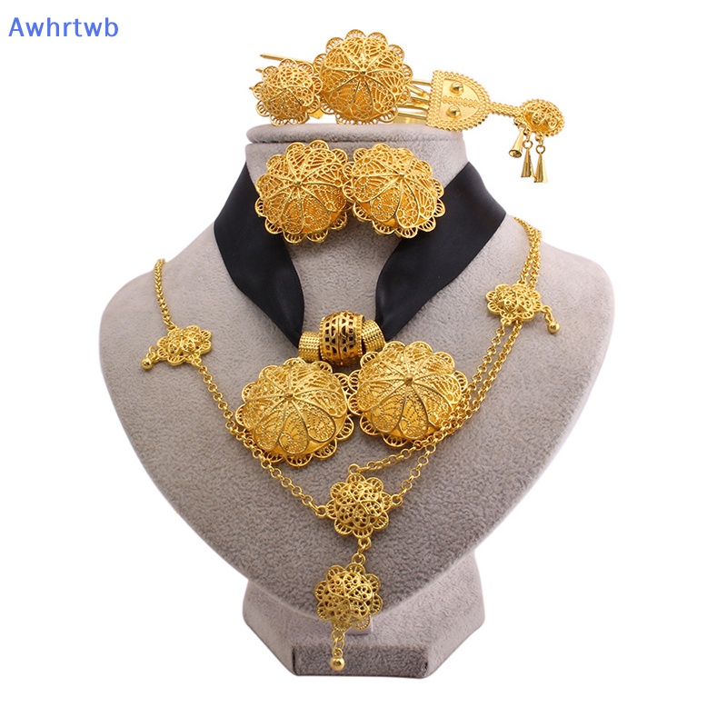 Bộ Trang Sức Màu Vàng Đồng Phong Cách Châu Phi Thời Trang Dành Cho Nữ Mới