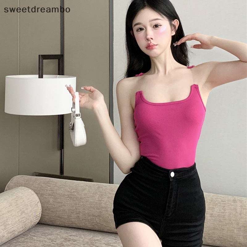 Áo Hai dây đeo vai vô hình mùa hè Áo ba lỗ mỏng không tay gợi cảm màu trơn cho nữ drn