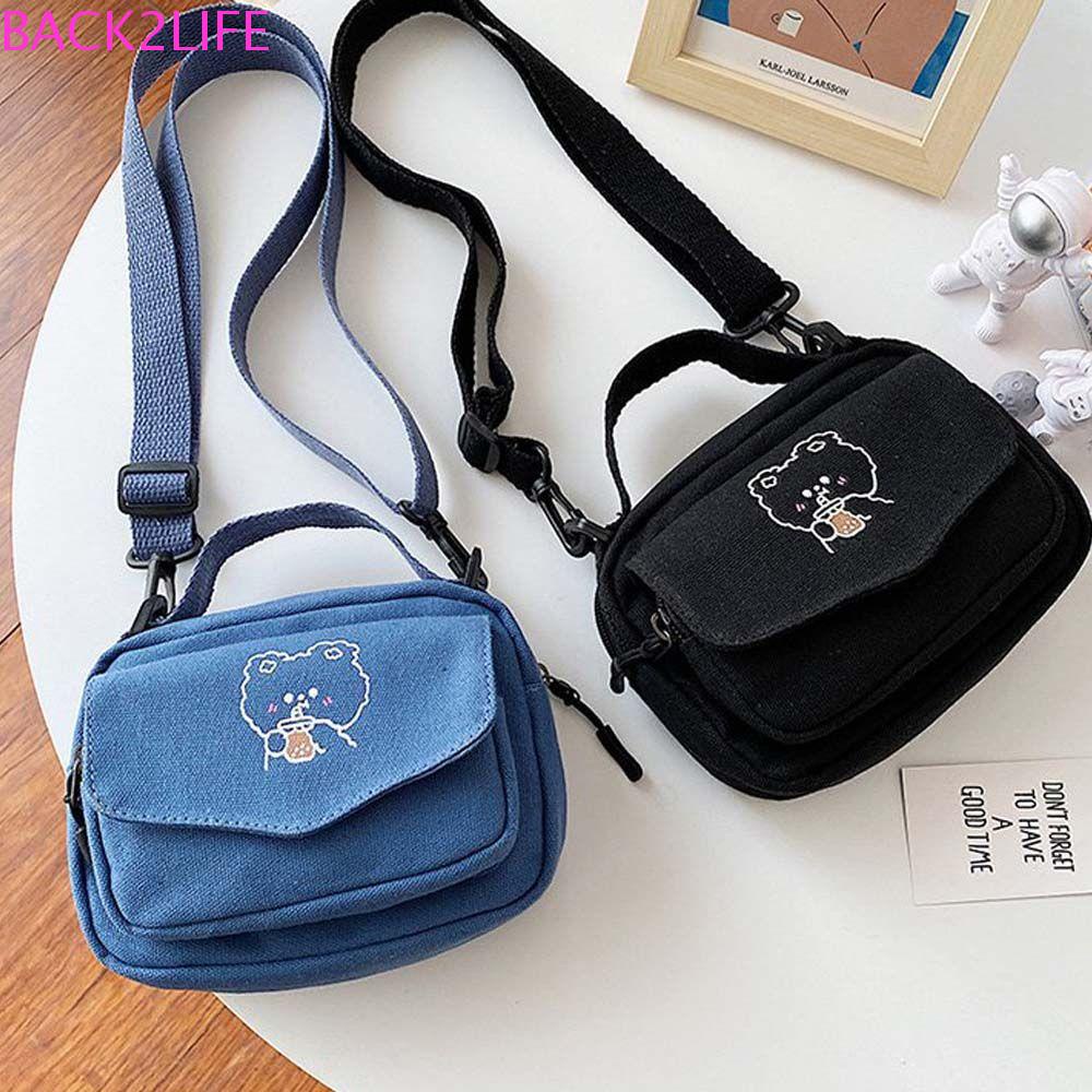 Túi Canvas Đeo Vai Phong Cách Harajuku Dễ Thương Nhỏ Gọn Dành Cho Nữ 2Life