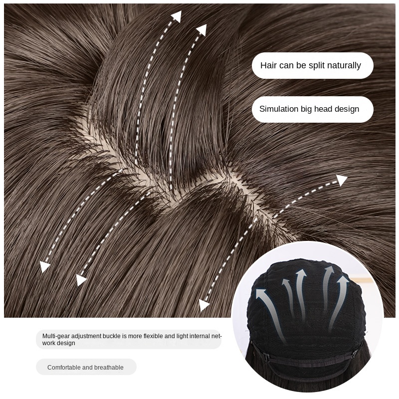 Bộ Tóc Giả Dài Xoăn Nhẹ Nhàng Bằng Len Phong Cách lolita Msl165 Dành Cho Nữ