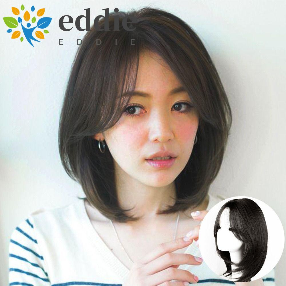 Bộ Tóc Giả Bob 26EDIE Màu Đen Bằng Sợi Tổng Hợp Mượt Mà Chịu Nhiệt Dành Cho Nữ