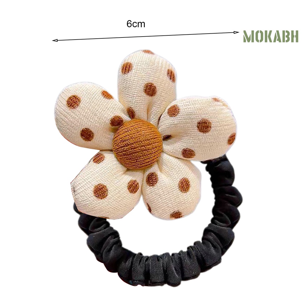 Dây Cột Tóc Co Giãn Hình Hoa Hoạt Hình Phong Cách Hàn Quốc Dễ Thương Cho Nữ