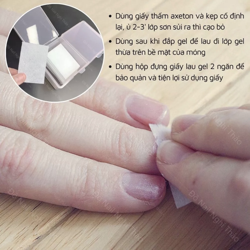 Giấy Lâu Gel Nail, Giấy Chùi Gel