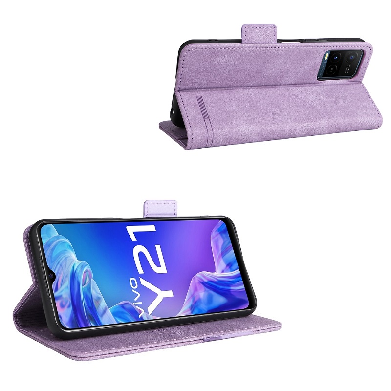 Vivo Y22 Y16 Y35 Y20 Y21 Y21s Y12 Y12s Y15s Y20s V21 V21e Bao Da Điện Thoại Dạng Ví Nắp Lật Có Ngăn Đựng Thẻ Và Giá Đỡ