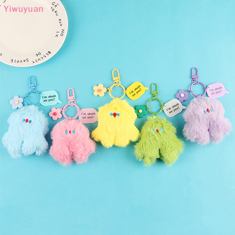 < Yiwuyuan > Móc Khóa Hình Gà Nhồi Bông Hoạt Hình Dễ Thương Trang Trí Ba Lô Xe Hơi Ch