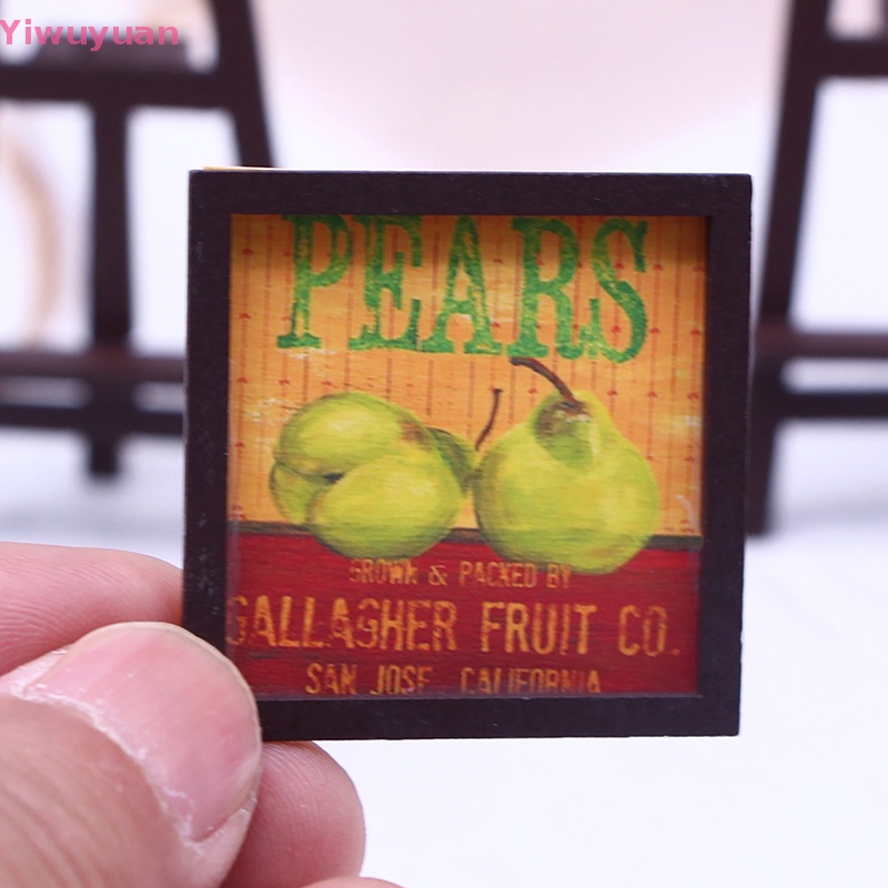 4 Tranh Treo Tường Trang Trí Nhà Búp Bê Tỉ Lệ 1 / 12 Mới