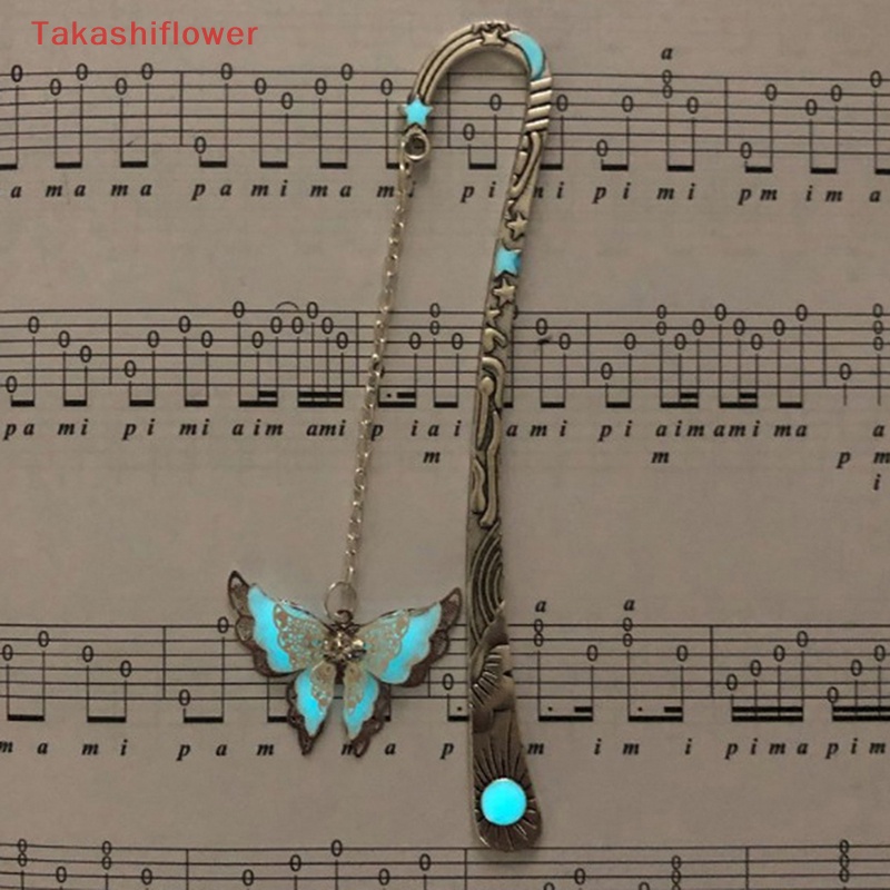 (Takashiflower) Bookmark Bươm Bướm Phát Quang Dùng Làm Thẻ Đánh Dấu Sách Ban Đêm
