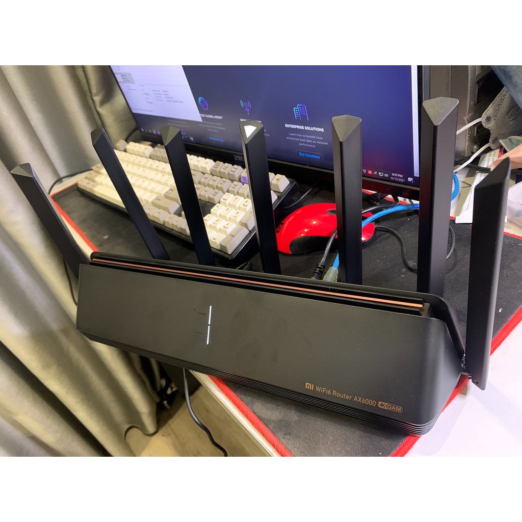 Bộ định tuyến Xiaomi Router Wifi 6 AX9000, dành game thủ, ba băng tần kết nối 1000 thiết bị/ROUTER WIFI6 AIOT AX6000