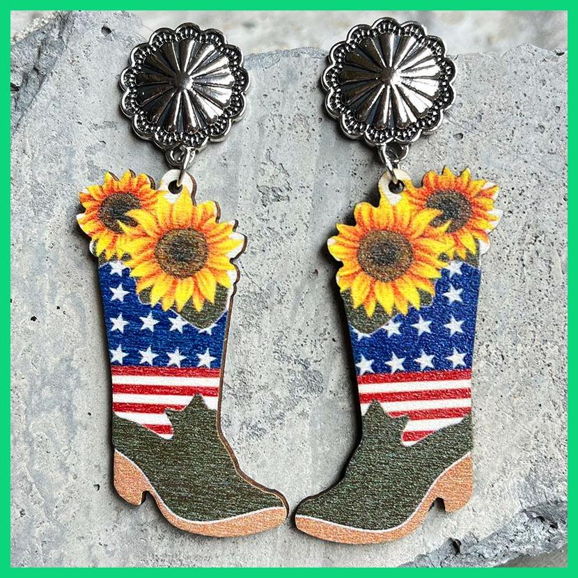 Bông Tai Cao Bồi Phương Tây Vintage Thoải Mái Tinh Tế Thời Trang Lễ Hội Mỹ Jinjiwvn Jinwvn