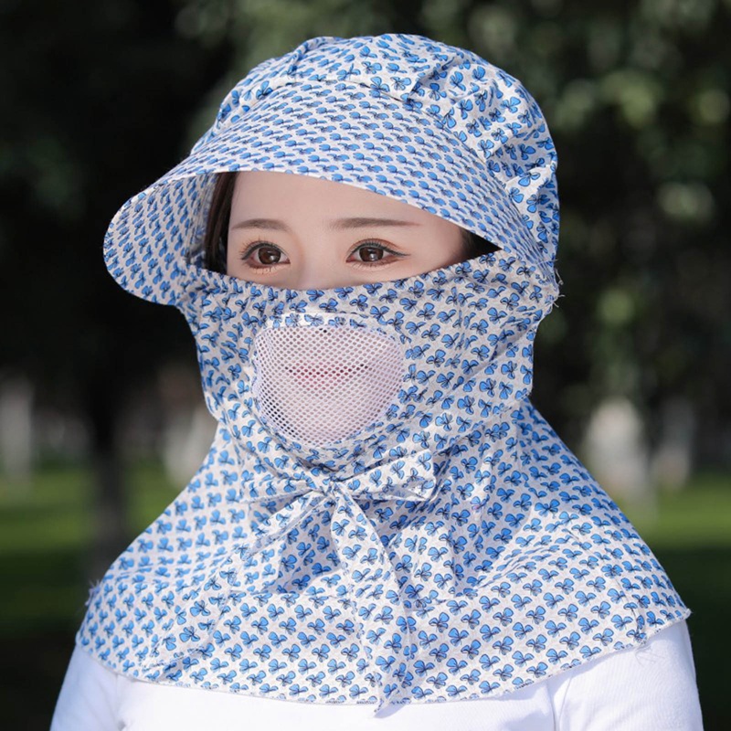 Ygt Mũ Chống Nắng Phối Lưới Thoáng Khí Bảo Vệ Mặt Và Cổ