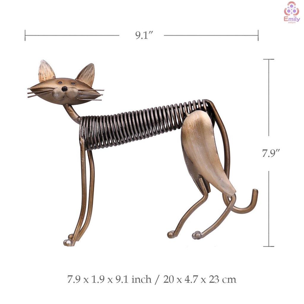 Bộ 20 Phụ Kiện Trang Trí Nhà Cửa Hình Mèo Bằng Sắt