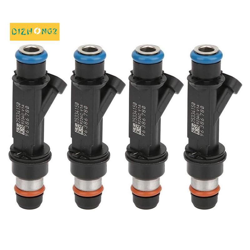 Set 4 Đầu Phun Nhiên Liệu Cho Chevrolet-Aveo 1.6L L4 Pontiac 96386780 25334150 Phụ Kiện Xe FJ720 4G1889