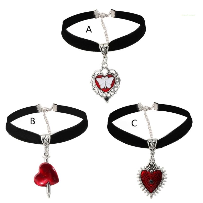 Vòng Cổ Choker Dây Nhung Đen Phong Cách Gothic