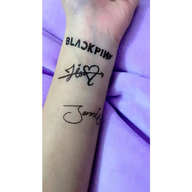 Hình Xăm Dán Chống Thấm Nước Phong Cách Blackpink Độc Đáo