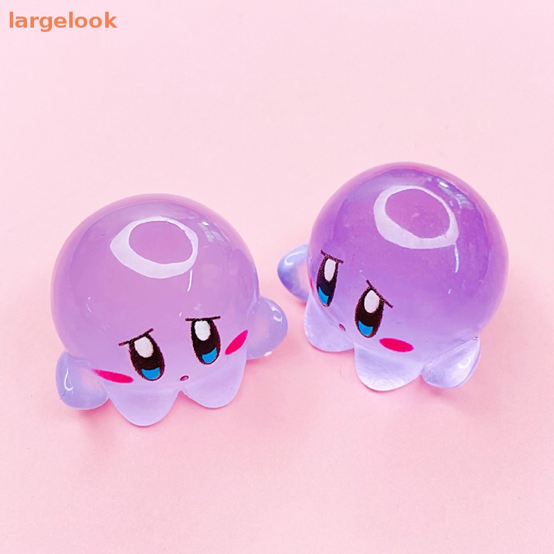 Set 5 Kẹp Tóc Nhựa Phát Quang Hình Kirby Dễ Thương