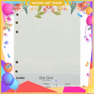 ( Chính Hãng ) Ruột giấy refill KLONG sổ còng Dot Grid A5 - 100 tờ - MS: 997