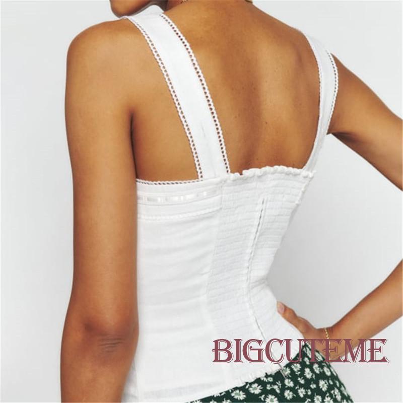 Áo Croptop Sát Nách Cổ Vuông Màu Trơn In Họa Tiết Hoa Phong Cách Đường Phố Thời Trang Cho Nữ