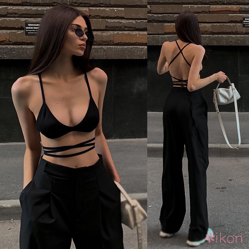 Áo Ngực Trong Suốt Hở Lưng Phối Dây Chéo Gợi Cảm Quyến Rũ Dành Cho Nữ