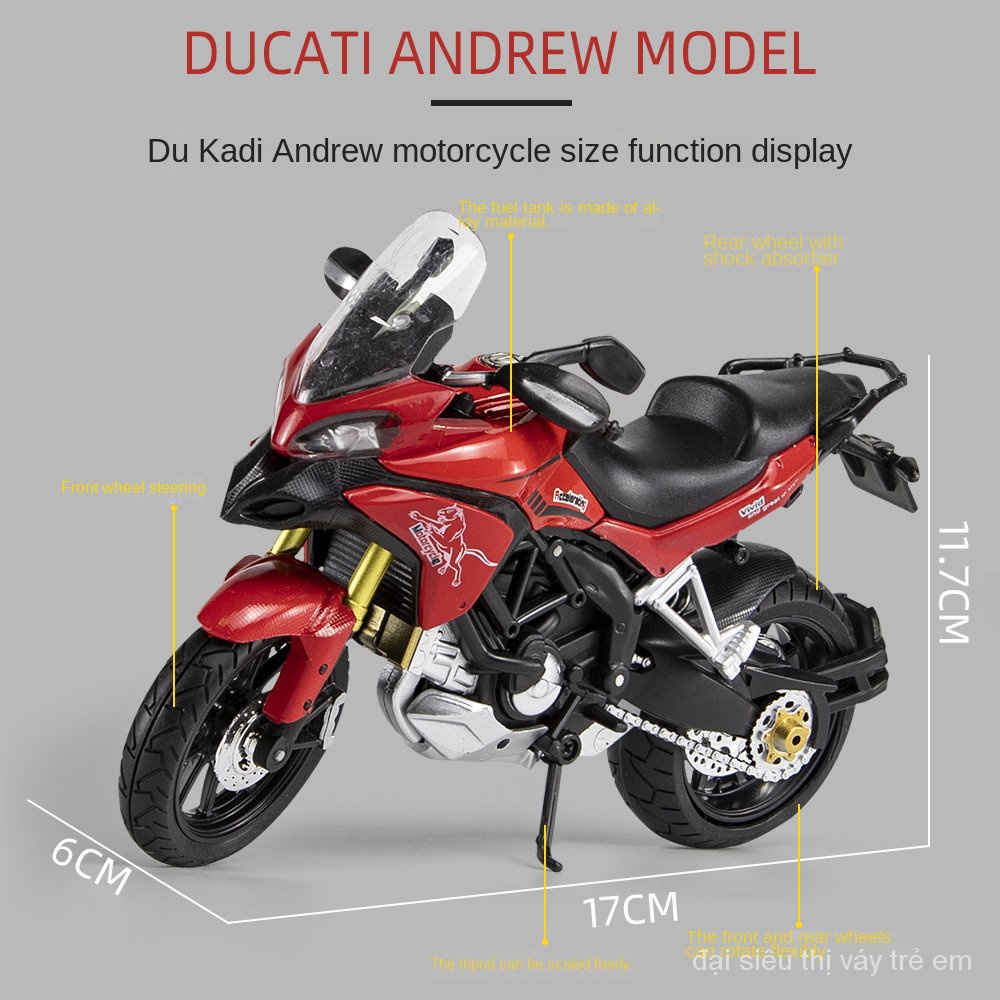 Mô hình siêu xe DucatiMô hình moto Ducati GPMô hình tay đua moto DucatiMô hình xe moto Ducati MonsterBộ mô hình xe moto mini Ducati Mô Hình Xe Mô Tô Ducati Andrew DKDMX0519 Tỉ Lệ 1 / 12