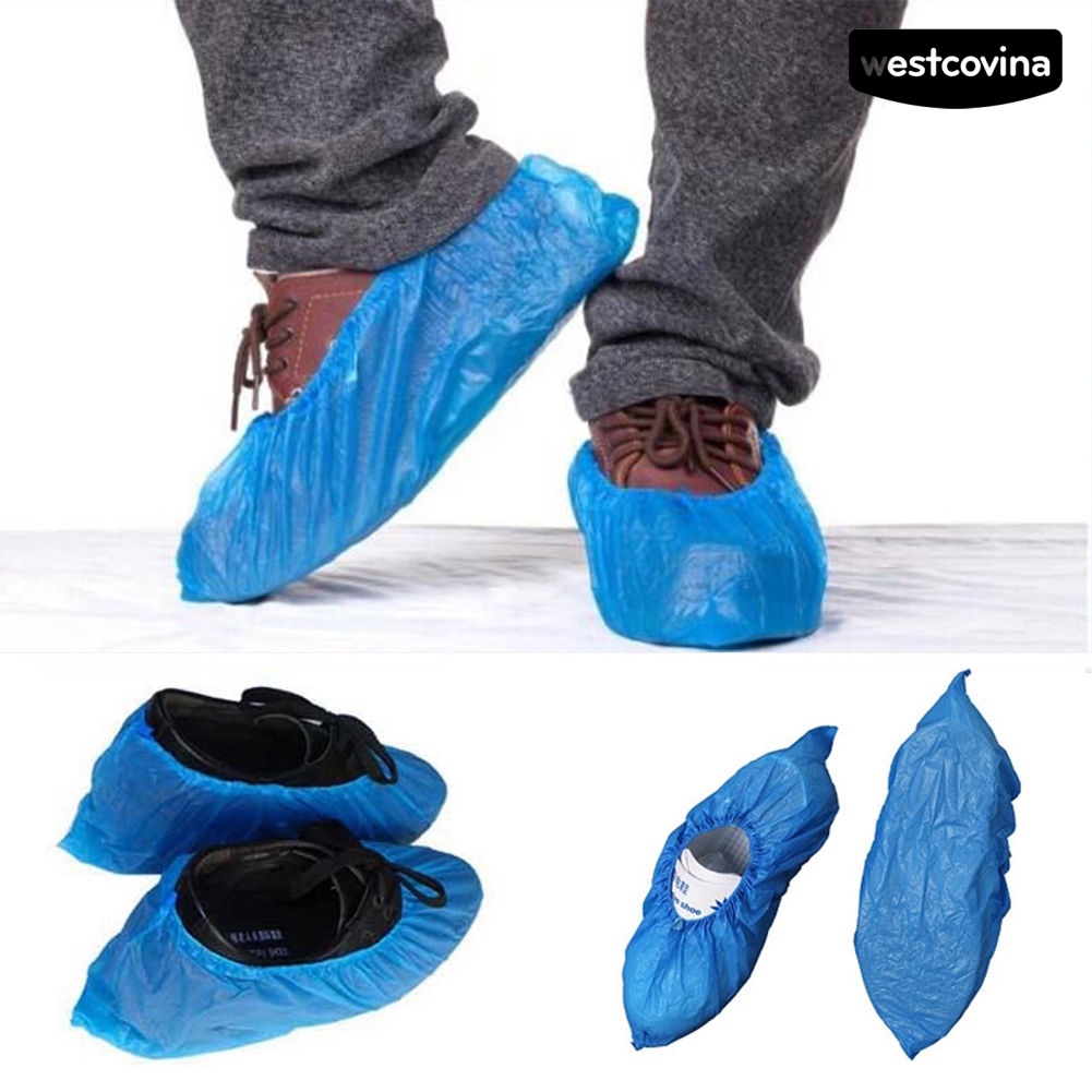 [COD]☁Set 100 Vỏ Bọc Giày Bằng Nhựa Chống Nước Dùng Một Lần Đa Ứng Dụng