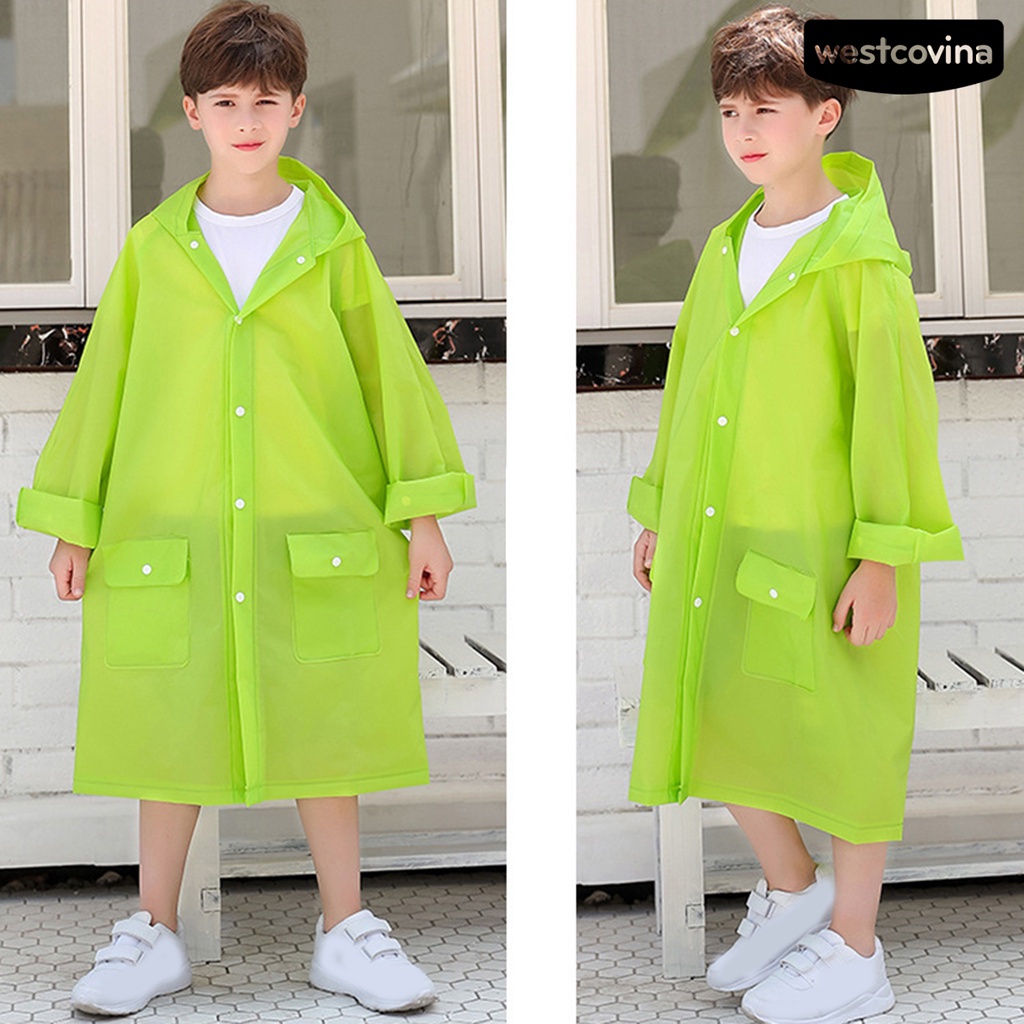 [COD]☁Áo Mưa Có Mũ Trùm Chống Rò Rỉ Thân Thiện Với Môi Trường Màu Sắc Tinh Khiết Dành Cho Trẻ