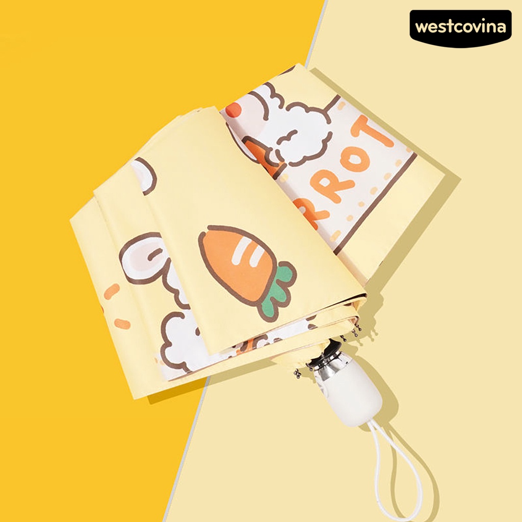 [COD]☁1 Bộ Dù Gấp Ba Khúc Chống Tia UV / Nắng / Mưa Tự Động Mini Bỏ Túi Tiện Dụng