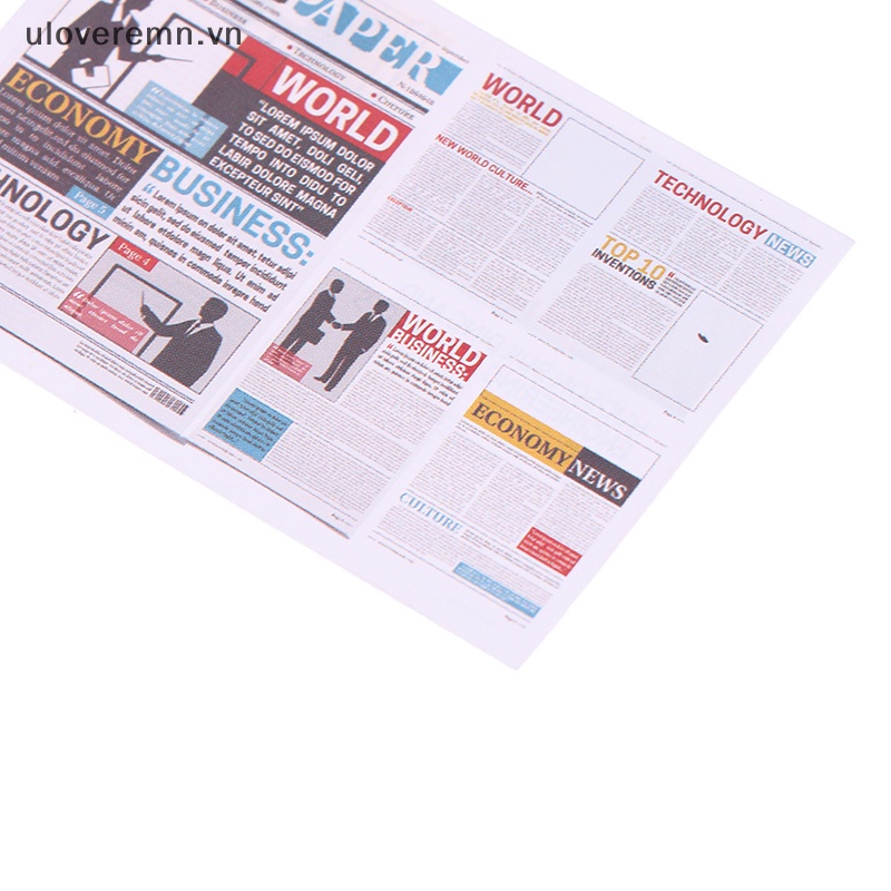 Set 6 Tạp Chí Bằng Nhựa Dùng Để Trang Trí Nhà Búp Bê