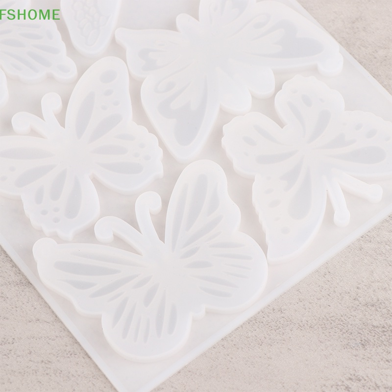 1 Khuôn Silicon Làm Móc Khóa Hình Bướm Mới