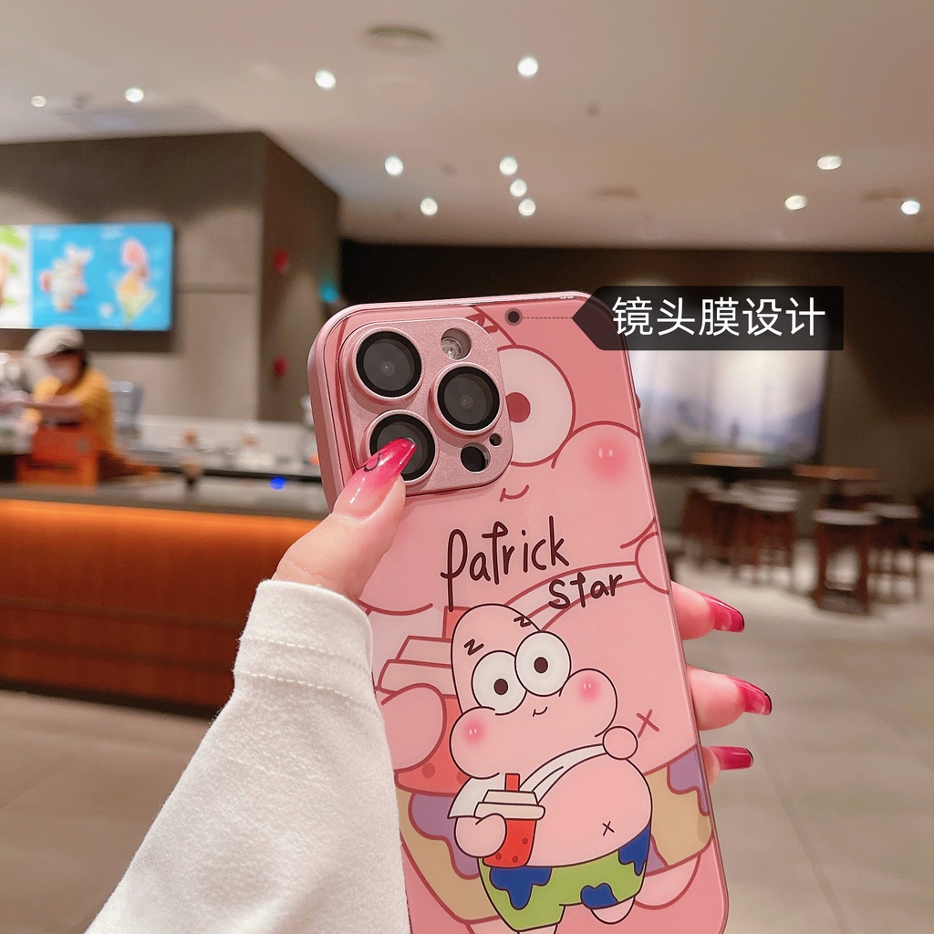 Ốp Điện Thoại PC Cứng Chống Rơi Hình Spongebob Cho iPhone 11 12 13 14 PRO MAX XR XS 7 8 Plus