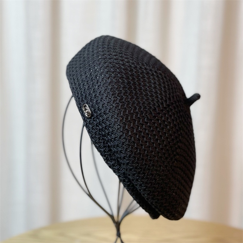 Mũ Beret Mỏng Thiết Kế Xếp Ly Thoáng Khí Phong Cách Mới Mùa Hè Cho Nữ