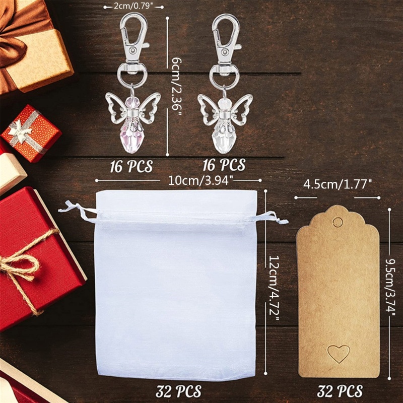 Set 32 Móc Khóa Hợp Kim Hình Thiên Thần Trang Trí Tiệc